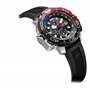 Citizen Eco-Drive Promaster Aqualand Montre pour homme Bracelet en polyuréthane Cadran noir avec accents rouges Chronographe (mo