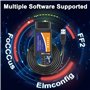 OBDResource ELMconfig Scanner avec Commutateur MS-Can/HS-Can, Adaptateur OBD2 USB - Outil de Diagnostic OBDII Professionnel