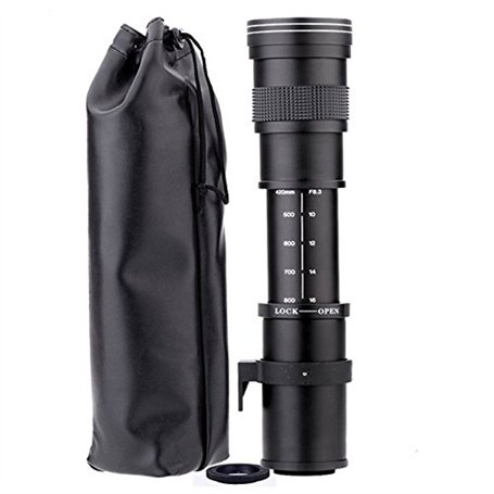 Téléobjectif EF/EF-S JINTU 420-800mm F8.3 Zoom Objectif pour Canon EOS SLR 4000D 2000D 80D 90D 5D III 6D 7D II 60D 70D 250D 750D