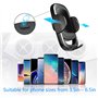 Support Téléphone de Voiture Ronde, Porte Telephone Ronde Voiture à Grille d'aération Facile Installer Stable Rotation 360°