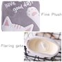 Meetlight Bouillotte avec housse en velours doux - Motif de chat - 350 ml