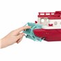 Battat - Wonder Wheels - Bateau Ferry Flotant - Jouet de bain avec voitures pour les tout-petits - 3 pieces - Rouge et blanc, 1 