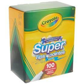 CRAYOLA Super Tips Washable Markers 100 Count