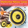 Pyle Caisson de Basse Voiture- Système Composant Personnalisé 2 Voies PLG6C 16,5 cm 400W- Haut-Parleur Voiture- Subwoofer