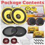 Pyle Caisson de Basse Voiture- Système Composant Personnalisé 2 Voies PLG6C 16,5 cm 400W- Haut-Parleur Voiture- Subwoofer