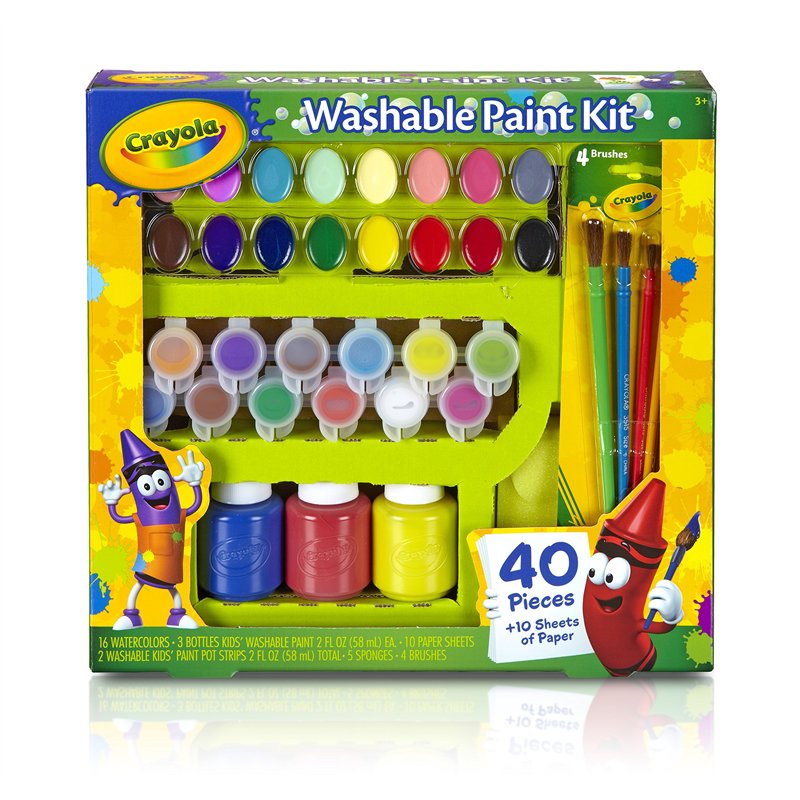 Image secondaire de CRAYOLA - Set Peinture lavable, 40 pièces, Activité créative enfants, pour l’école et les loisirs, 54-0155