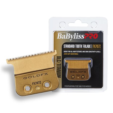 BaByliss PRO Barberology FX707Z Lame de rechange ultra fine pour tondeuse à cheveux Doré.