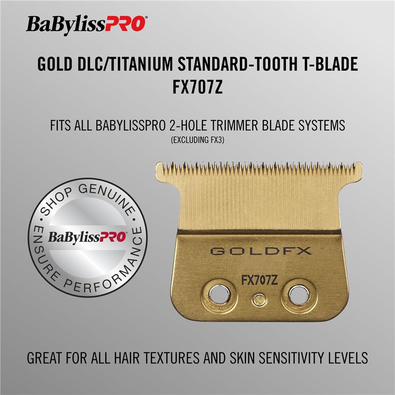 Image secondaire de BaByliss PRO Barberology FX707Z Lame de rechange ultra fine pour tondeuse à cheveux Doré.