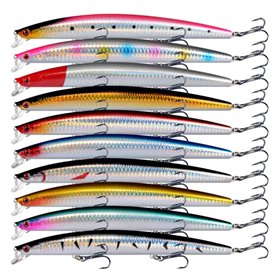 FNAPE Leurres de Pêche 10 Pièces 18.5cm 23g Minnow Bass Dur Leurres Topwater Crochets Crankbait Swimbait Leurre Appâts Bioniques