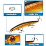 FNAPE Leurres de Pêche 10 Pièces 18.5cm 23g Minnow Bass Dur Leurres Topwater Crochets Crankbait Swimbait Leurre Appâts Bioniques