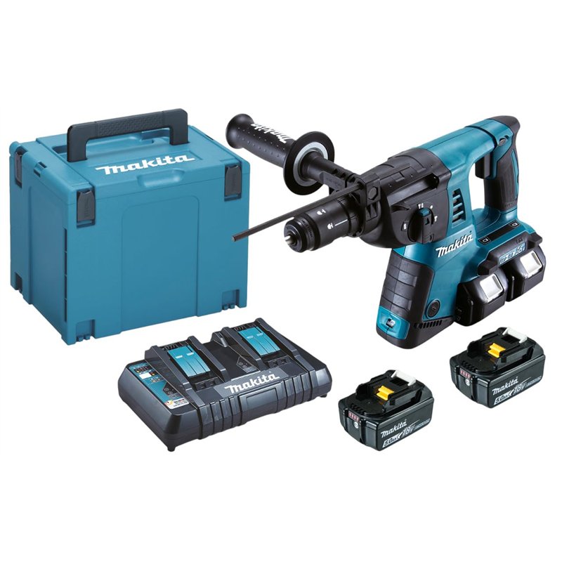 Perfo-burineur SDS-Plus 36V MAKITA 2x18V Li-Ion 5Ah 26mm DHR264PT4J