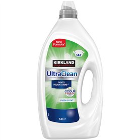 Kirkland Signature Ultra Clean Lessive Bio Lutte contre les Taches 142 Lavages - 5L