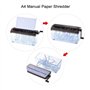 Malayas Destructeur de papier A4 de 22,9 cm - Déchiqueteuse manuelle à la main - Machine de découpe droite pour l'école, le bure