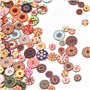 YMWALK Boutons en bois boutons en bois de forme ronde imprimés 300Pcs Couleur et taille mélangées pour la couture, l'artisanat, 