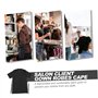 Frcolor - Robe de client, vêtement de coiffeur, style kimono, noir