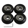 BQLZR 8 x 32 x 12 mm Noir Plastique Roulement en acier à roulement à billes Guide Poulie Rouleau ronde de roue jusqu'à 191 kg po