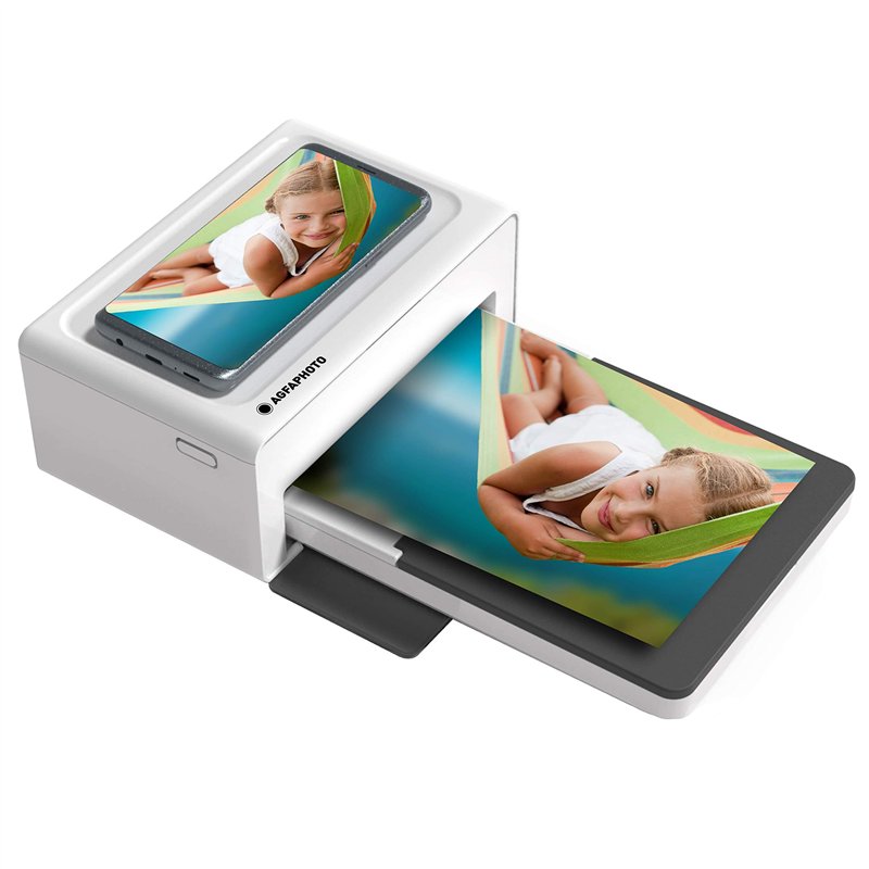 AgfaPhoto Realipix Moments AMO46 - Imprimante Photo Smartphone 10x15 cm, Bluetooth pour Apple/Android, Sublimation Thermique 4Pass