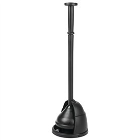 mDesign Déboucheur WC - Déboucheur WC pour nettoyer les toilettes bloquées - Déboucheur WC design moderne en plastique - Noir