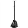 mDesign Déboucheur WC - Déboucheur WC pour nettoyer les toilettes bloquées - Déboucheur WC design moderne en plastique - Noir