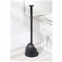 mDesign Déboucheur WC - Déboucheur WC pour nettoyer les toilettes bloquées - Déboucheur WC design moderne en plastique - Noir