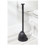 mDesign Déboucheur WC - Déboucheur WC pour nettoyer les toilettes bloquées - Déboucheur WC design moderne en plastique - Noir
