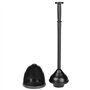 mDesign Déboucheur WC - Déboucheur WC pour nettoyer les toilettes bloquées - Déboucheur WC design moderne en plastique - Noir