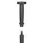 mDesign Déboucheur WC - Déboucheur WC pour nettoyer les toilettes bloquées - Déboucheur WC design moderne en plastique - Noir