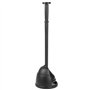 mDesign Déboucheur WC - Déboucheur WC pour nettoyer les toilettes bloquées - Déboucheur WC design moderne en plastique - Noir