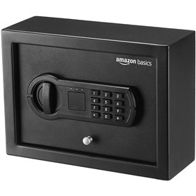 Amazon Basics Petit coffre-fort de sécurité pour tiroir de bureau avec Électronique clavier programmable