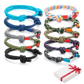 10 pièces bracelets tressés cool kit pour homme femme