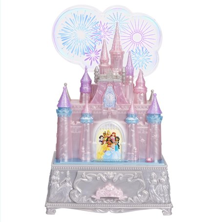 Disney Princesses - Boîte à Bijoux Musicale et Lumineuse Château de Cendrillon Disney 100éme Anniversaire - Jouet sons et lumièr