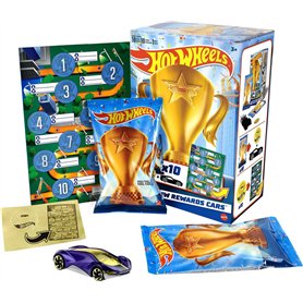 Hot Wheels Assortiment 10 Voitures Cadeaux à l’échelle 1/64 dans Un Emballage Individuel avec Autocollants dorés