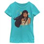 Disney Princess Pocahontas Sketchy Girl's Solid Crew Thé Tahiti Blue