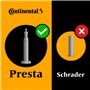 Continental Race 28 32c Chambre à air pour vélo avec Valve Presta 60 mm (Paire) Packs Unisexe, Noir, 700 x 25-32