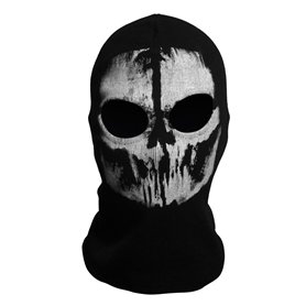 Cagoule avec tête de mort imprimée | Cagoule pour fans de COD | Couleur: noir