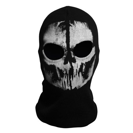 Cagoule avec tête de mort imprimée | Cagoule pour fans de COD | Couleur: noir