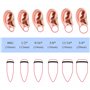 Jovivi Lot® 10–20 mm en acrylique à pointes Fuseau Écarteur d'oreille en Plug kit 6 pcs