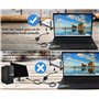 zdyCGTime Réseau RJ45 Cble Adaptateur Répartiteur,1 RJ45 Mâle vers 2 RJ45 Femelle Réseau Y Splitter cble,Convient pour Super Eth