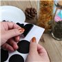 Kesote 128 Pcs Etiquettes Autocollantes Bocaux Noir +2 Marqueurs de Craie Effaçables pour Les Bouteilles en Verre