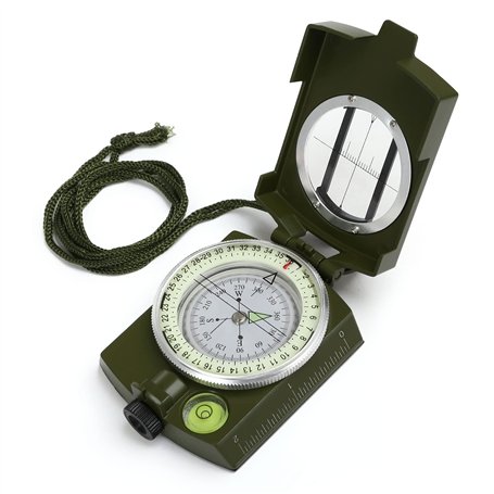 GWHOLE Boussole Multifonctionnelle Professionnelle Orientation Militaire Portable en Métal pour Randonnée Camping Voyage Explora