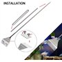 HOTOOLME Grattoir Aquarium Vitre Grattoir algues de 65 cm, Aquarium Scraper, grattoir de Rasoir d'algues d'acier Inoxydable avec