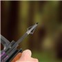 12 Pointes de Chasse au tir à l'arc, Têtes de Flèches à 100 Grains avec 3 Lames en Acier Inoxydable， Pointes de flèche en Plein 