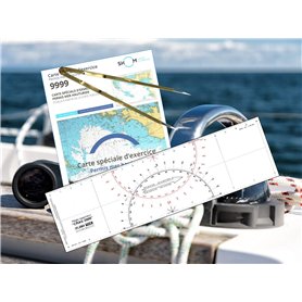 Flash-Tide - Pack Permis Hauturier (Carte + règle cras + Compas)