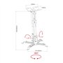 Inotek PCM400-43-65 Support Plafond Universel pour vidéoprojecteur avec Mat réglable de 43 cm à 65 cm Argent