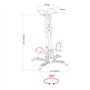 Inotek PCM400-61-101 Support Plafond Universel pour vidéoprojecteur avec Mat réglable de 61 cm à 101 cm Argent