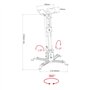 Inotek PCM400-72-125 Support Plafond Universel pour vidéoprojecteur avec Mat réglable de 72 cm à 125 cm Argent