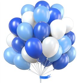 PartyWoo Bleu Blanc Ballon
