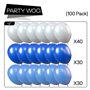 PartyWoo Bleu Blanc Ballon, 100 pcs 12 Pouces Bleu Blanc Ballons pour Decoration Bapteme Garcon Ballons Fête, Ballons Latex, Bal
