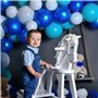 PartyWoo Bleu Blanc Ballon, 100 pcs 12 Pouces Bleu Blanc Ballons pour Decoration Bapteme Garcon Ballons Fête, Ballons Latex, Bal