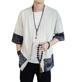 Siehin - Blouson - Homme - Blanc - M/L (étiquette : XXL)